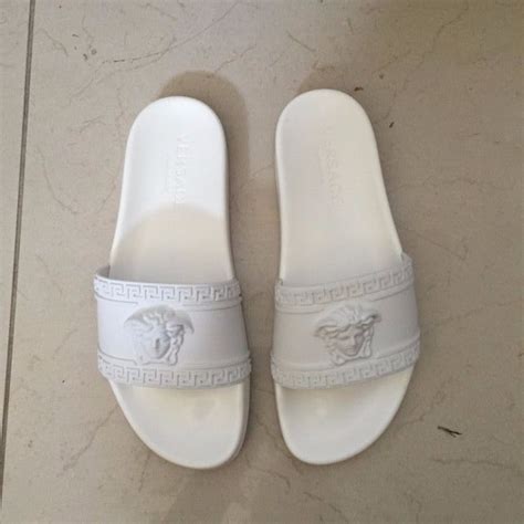 versace slides all white|Versace flip flops for women.